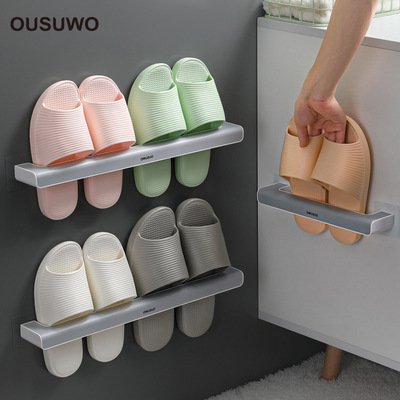 Shower Room Slippers rack TOILET shoe rack After the door Wall hanging Storage Shelf Trill slipper Shelf