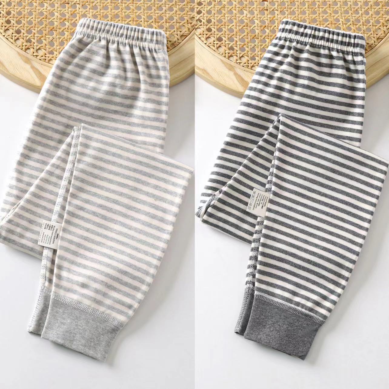 两件装出口质量儿童无骨40支纯棉秋裤春秋线裤家居中大童单裤