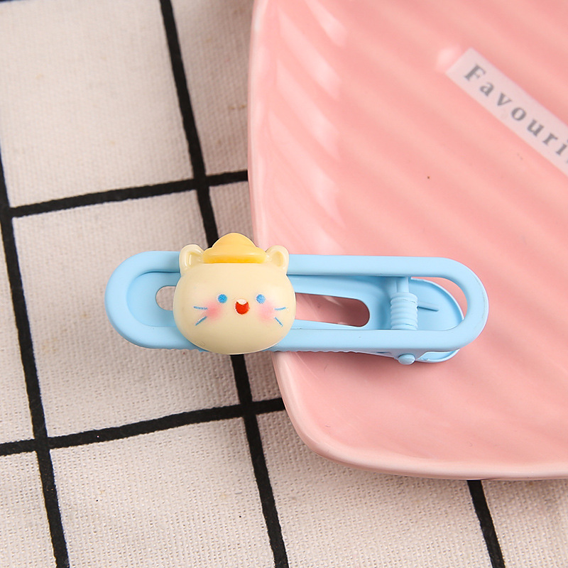 Primavera nueva historieta Sanrio oval metal horquilla linda chica dulce lado Bangs hairpin tocado