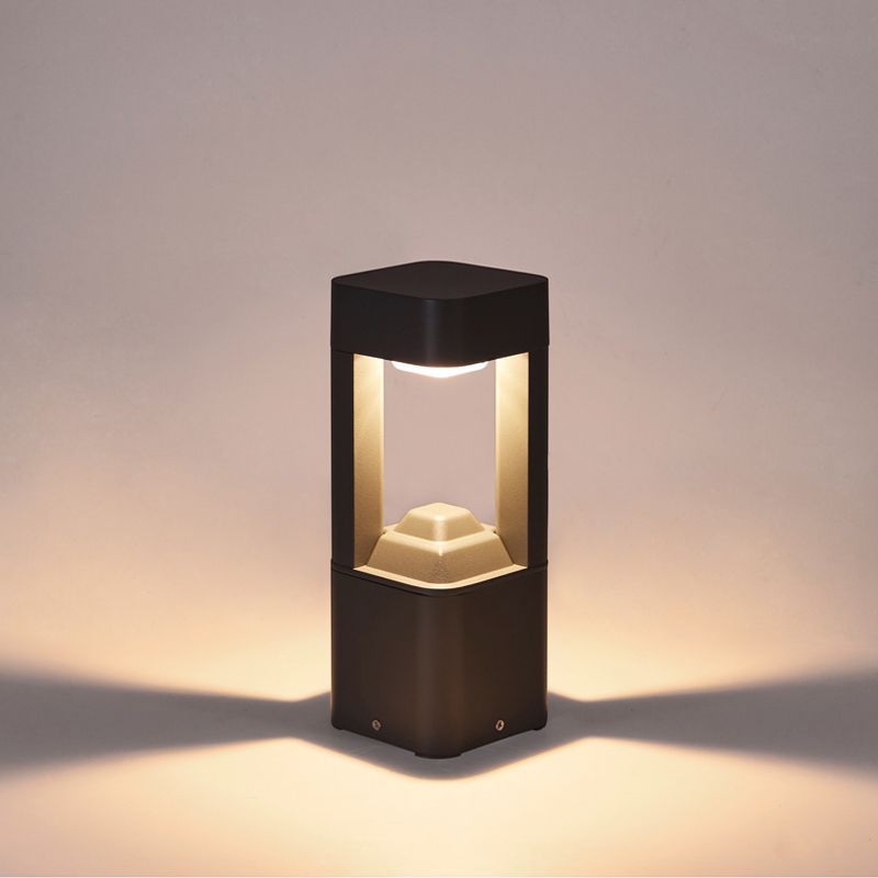 Solar Led Outdoor Square Lawn Lamp Garden Villa Landscape Courtyard Lamp Waterproof Simple Aluminum Lawn Lamp