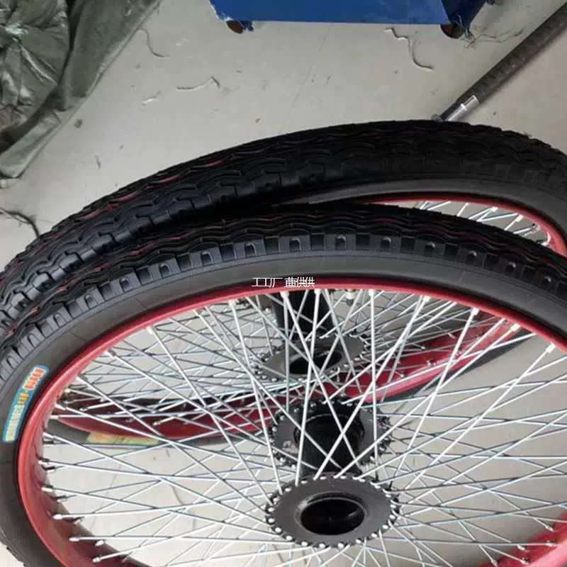 Сайт тележки шины 26 × 21/2 труда Грузовик Твердые колеса грузовик ведро стойки рикша стальное кольцо