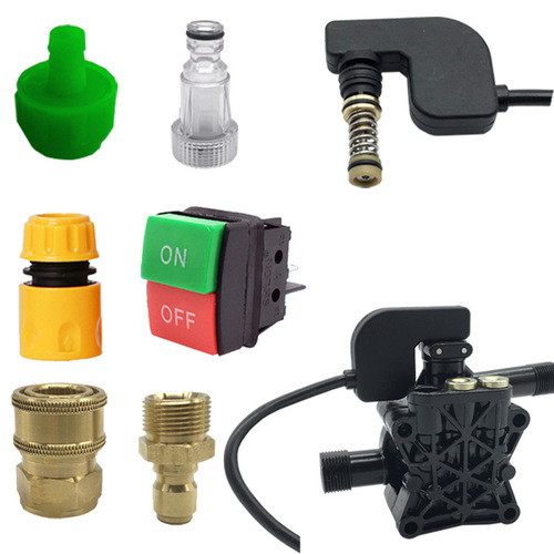Household 220V portable high-pressure car wash cleaning machine accessories pump head repair kit filter water inlet pipe quick connector