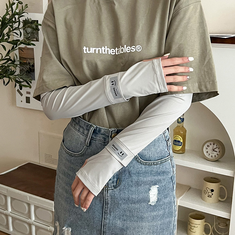 Mangas de hielo, mangas de seda de hielo, guantes de protección solar para mujeres, mangas de hielo, protectores de brazos anti-ultravioleta, brazaletes de manga de hielo para montar