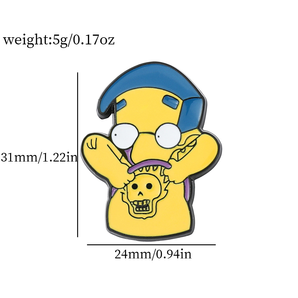 Foreign Trade Creative Explosion brooch Cartoon Simpson