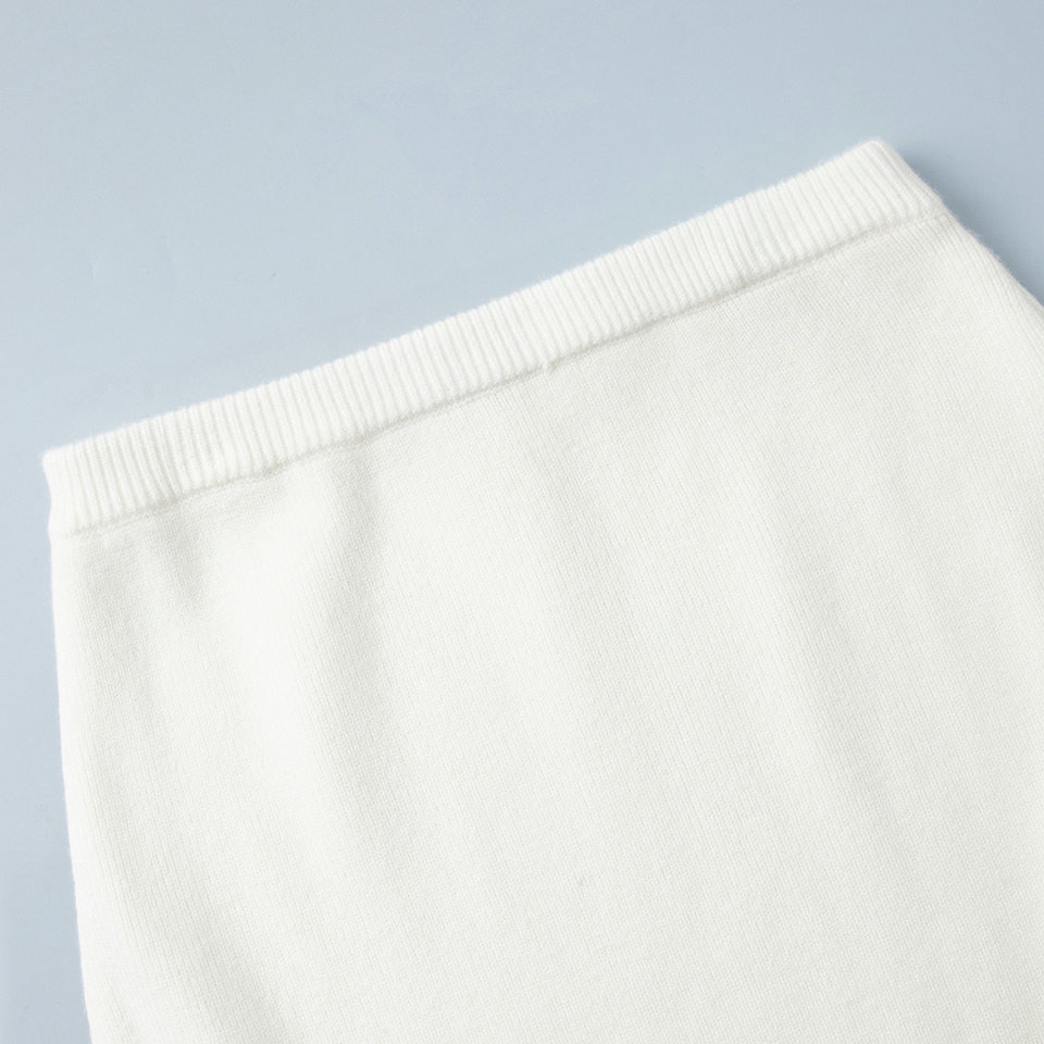 Bộ đầm áo len cổ cao dài tay phối chân váy dài dệt kim form rộng nữ — 50% Visco, 30% Polyester, 20% Nylon, Màu trắng be, Màu xanh lam, Màu xám chi tiết 44