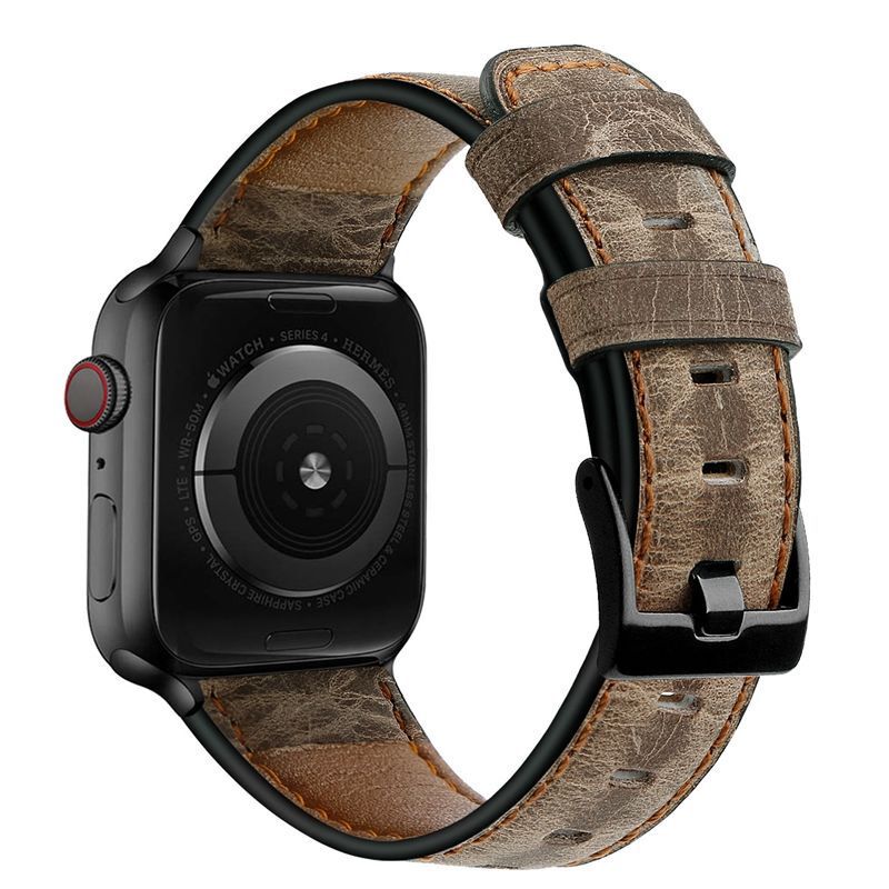 Suitable for Apple watch1/2/3/4 Apple Watch iwatch5 First Layer Cowhide Crack Leather Strap