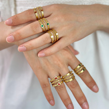 �W��INS�L��ɫ��Ȼʯ�䓽�ָ�_�ڿ��{���18K��ʽ���P�Ůָ�h