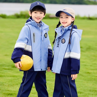 幼儿园园服冲锋衣三四件套运动休闲套装小学生校服班服冬季冲锋衣