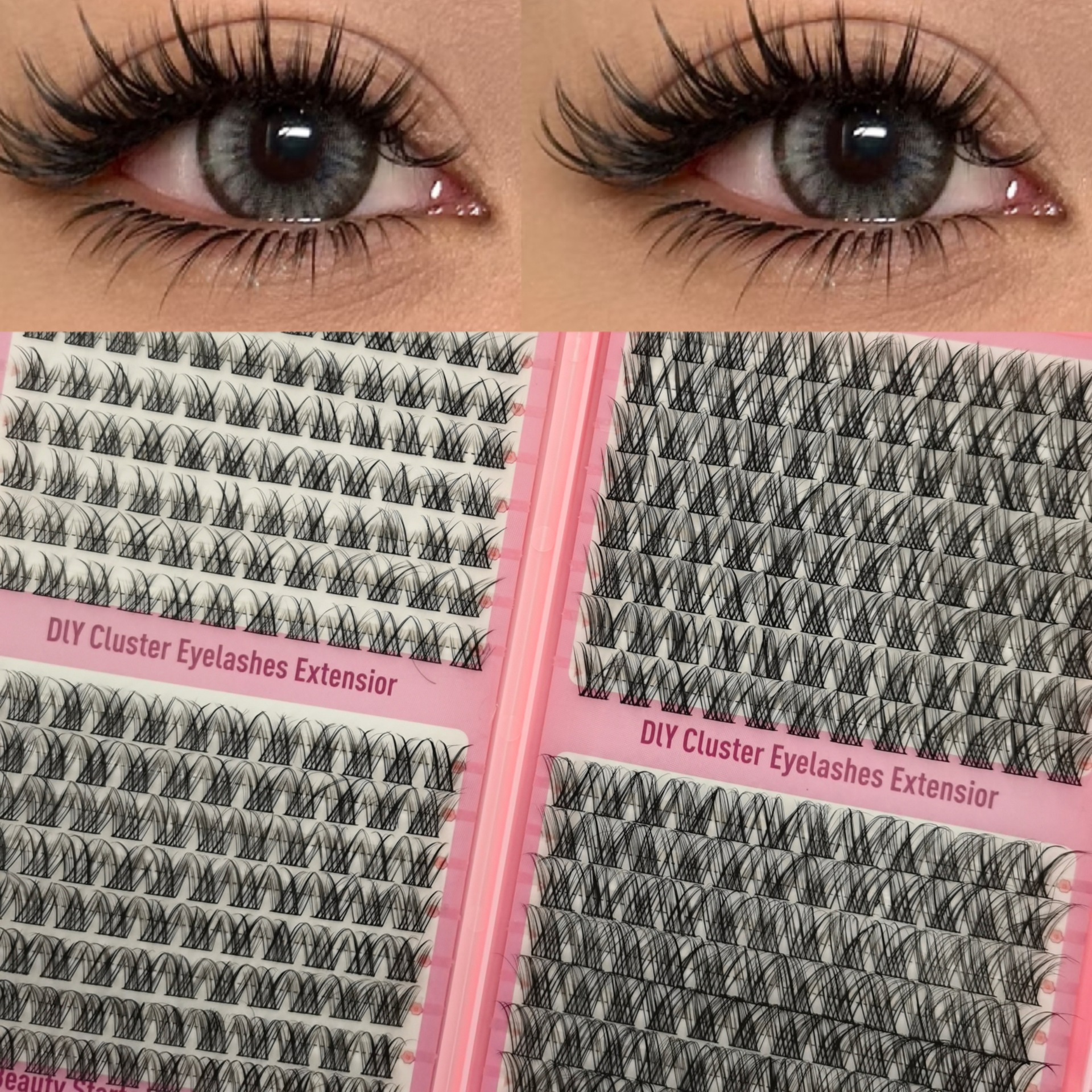 Transfronterizas pestañas falsas 30 - 100D comercio exterior caja de pestañas gruesas con pinzas de pegamento conjunto de pestañas falsas