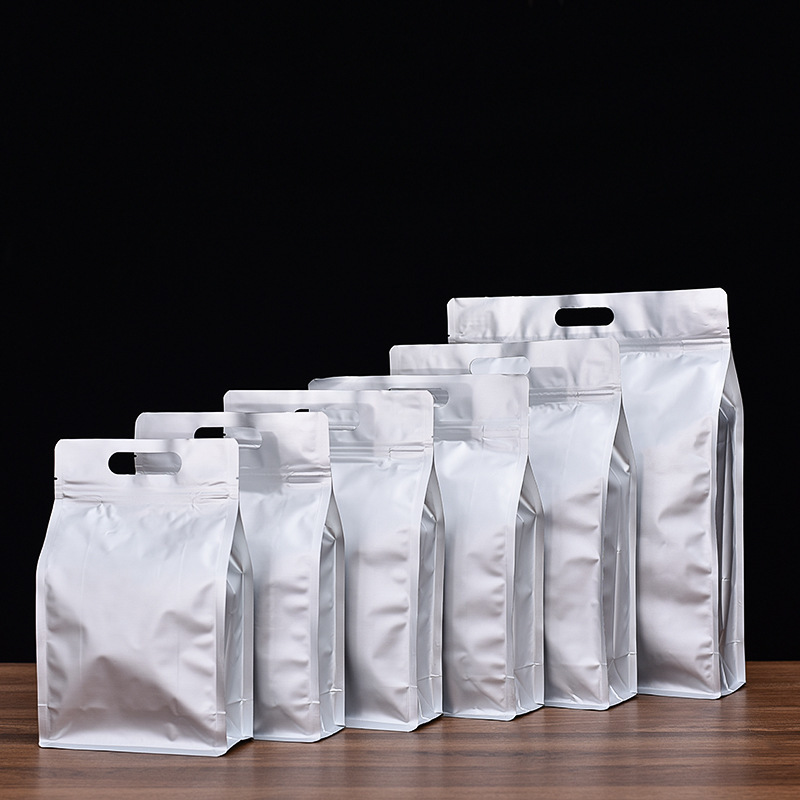 Pure aluminum eight-side sealing packaging bag enlarged Green Tea zipper sealing light-proof moisture-proof self-supporting black tea Pu 'er one catty bag