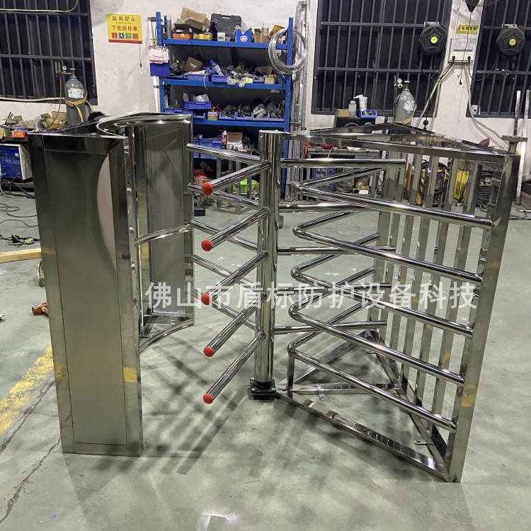 工厂成品手动半高旋转门 不锈钢摆闸 小区单向出口门禁通道闸