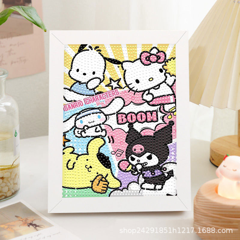 Diamante nuevo lápiz de dibujos animados pequeño nuevo pegatino diy puzzle manual regalo de cumpleaños para niños estudiantes