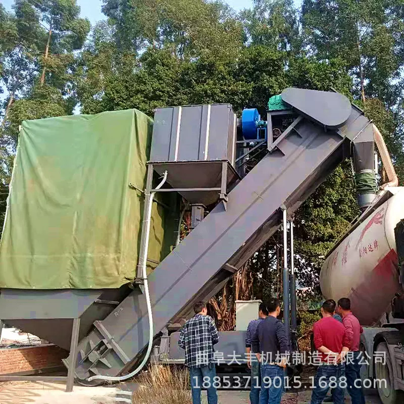 云南水泥灰集装箱卸灰机 石灰石粉翻箱卸车机 火车站矿粉装车机