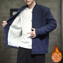 冬季棉衣男士短款棉服唐装中老年爸爸装小棉袄羊羔毛中国风外套潮