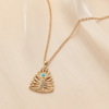 Metal retro coins, pendant, necklace, suitable for import, European style, simple and elegant design, light luxury style