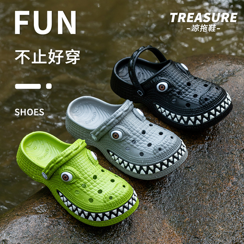 2026 New Cute Crocodile Sandals for Men and Women, Summer Non-Slip Breathable Clogs, Versatile Shoes for Home and Outdoor Use