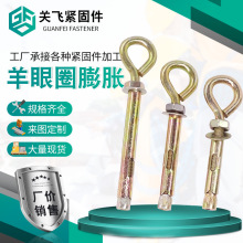 吊环厂家批发羊眼圈膨胀螺栓金属带垫片圆形拉爆套管壁虎膨胀螺丝