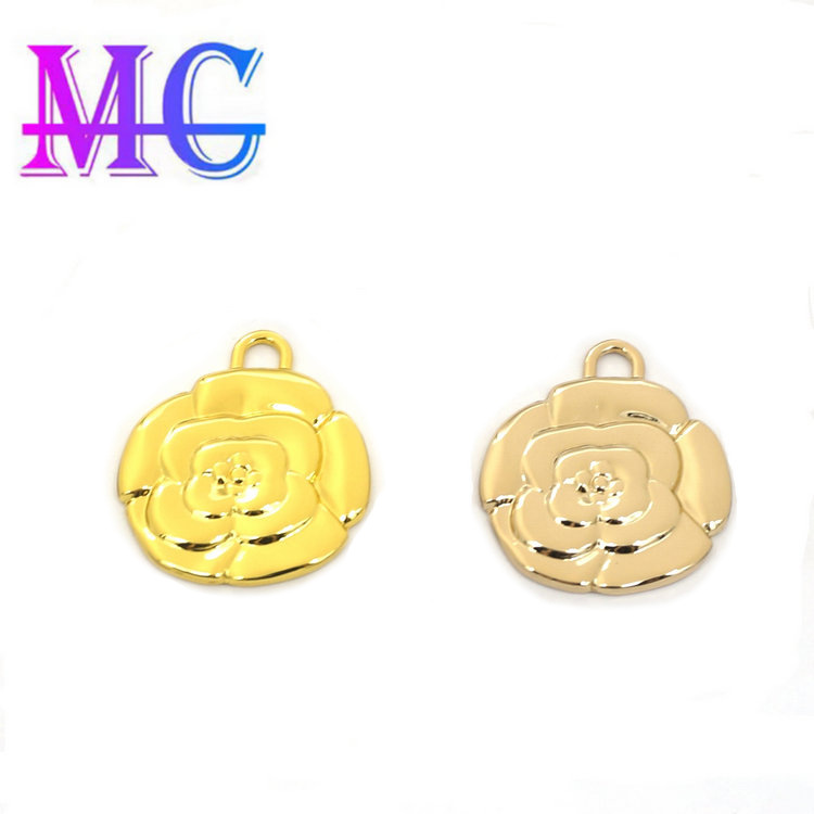 Mid-To-High-End Luggage and Clothing Hardware Accessories, Metal Decorative Pieces, Rose Flower, Hanging Buckle Pieces, Flower-Shaped Tags
