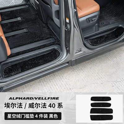 Modelə uyğun ayaqaltı — Dedicated Track Middle Row Carpet - toyota-alphardalphard-imported2024-2025-left-hand-drive-model-24-26-models-40-series-four-door-pedals-foot-pad-door-sill-strips-black-thick-starry-sky-4-pieces
