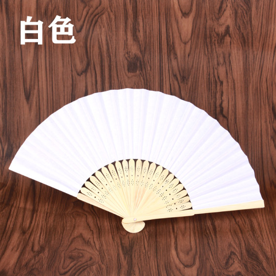 diy blank paper fan folding fan white fan children diy painting fan kindergarten handmade painting small cool fan