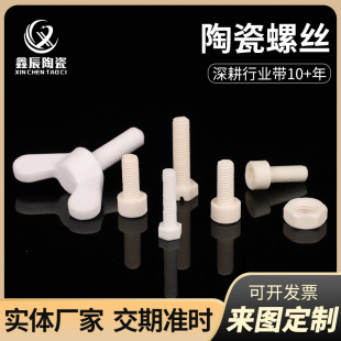 Alumina Ceramic Screws Ceramic Structural Parts Processing Special Electronic Industrial Ceramic Fasteners Ceramic Screws