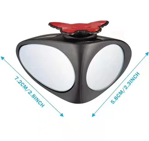 Car Front and Rear Wheel Blind Spot Mirror 360-Degree Left and Right Front Wheel Multifunctional Rearview Mirror Reversing Assist Blind Spot Elimination