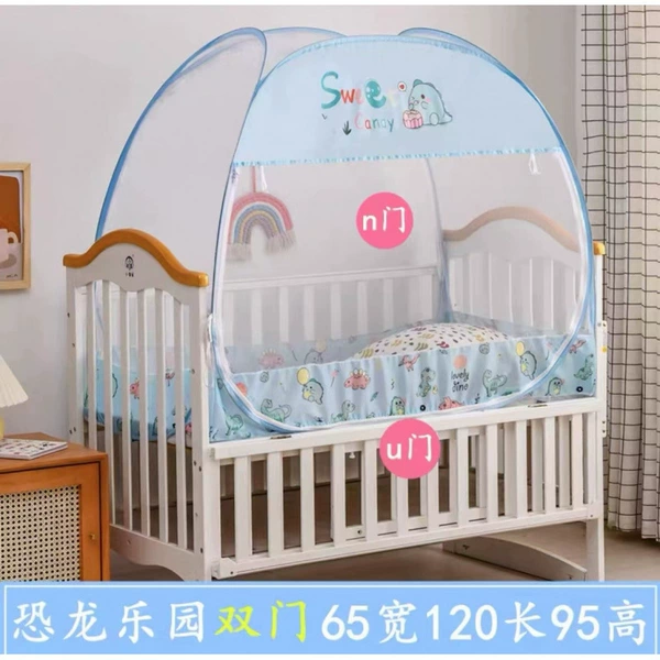 65 width 120 length 95 height [double door] dinosaur style blue