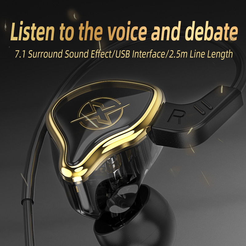 [New Private model] UT-01 computer game headset 7.1 channel USB interface wired with microphone bass music