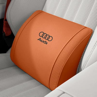 Neck Pillow and Cushion Headrest - small-k-velvet-emma-orange-audi-lumbar-support-1-piece