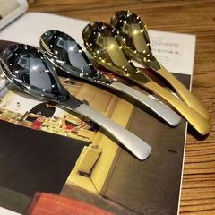 Ins風網赤ステンレススプーン丸底スプーン家庭用食器は中国式の食事スプーンを深めます。