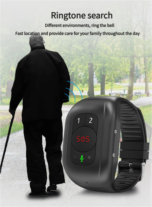 Cross-border e-commerce overseas version elderly smart phone bracelet anti-loss mobile phone wearable English version positioning undefined