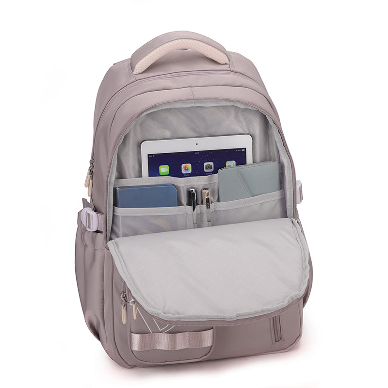 Nueva mochila escolar de la escuela secundaria, mochila para niñas de gran capacidad, impermeable y resistente a la suciedad, mochila ligera y de alto valor para estudiantes de secundaria del campus