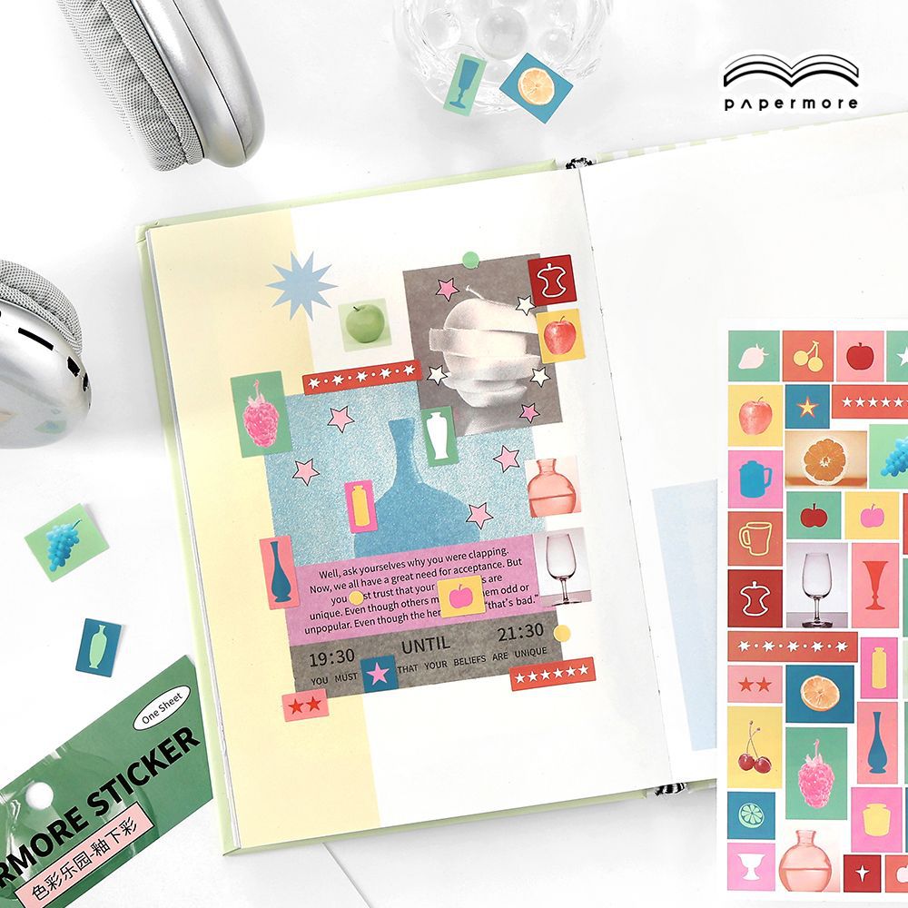 Pegatinas de papel More Color Paradise Series Korean ins Style Handstyle Diy Gucka Decoration Pegatinas