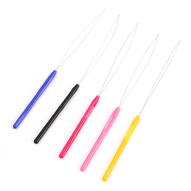 tufting gun Needle Threader tufting gun Needle Threader Colorfulful Plastic Handle Hair Extension Wig Crochet Beading Device