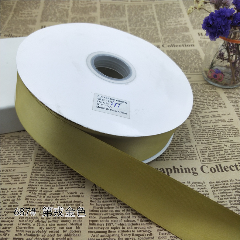 Fábrica directa de 3.8CM cinta de cifrado unilateral mano rosa cinta caja de regalo de flores envases accesorios de ropa