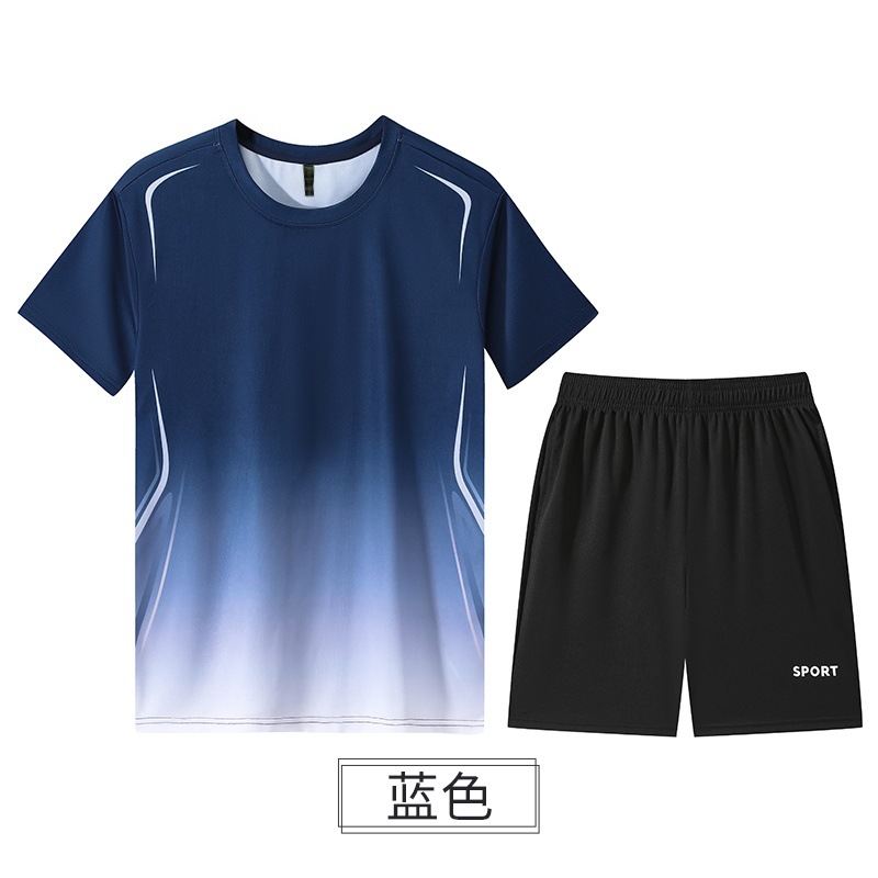 Trajes deportivos para correr ropa de fitness para hombres y mujeres entrenamiento de bicicleta ropa de carrera matutina primavera y verano hielo secado rápido camiseta image 9
