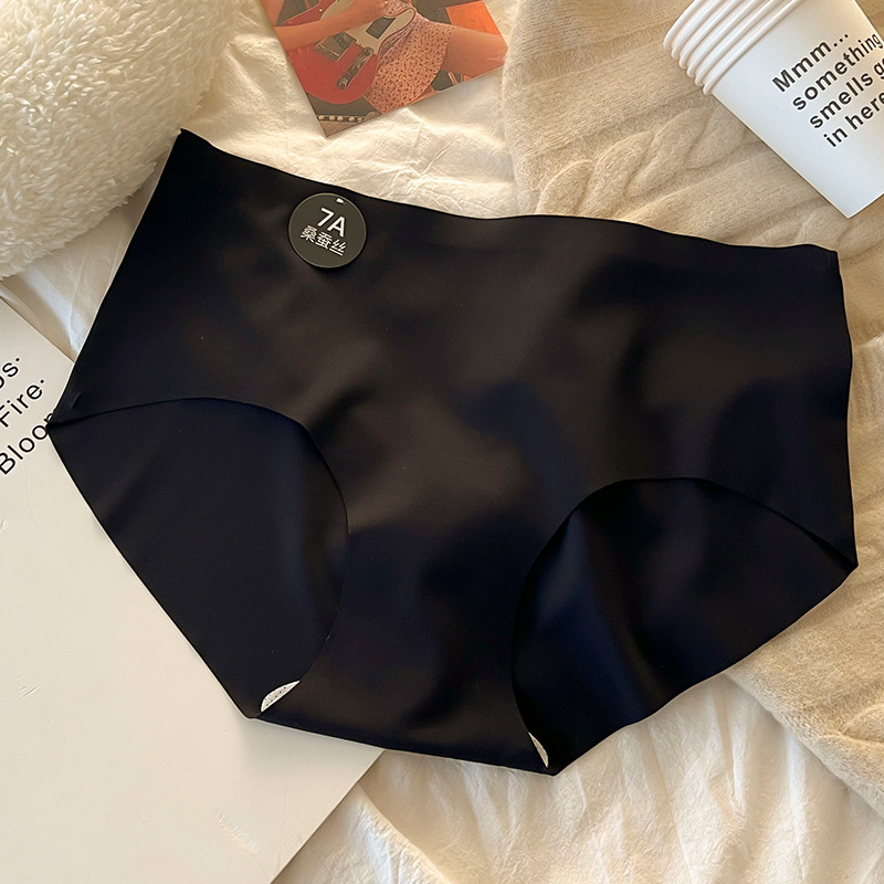 7a抗菌女性の中腰に跡がない下着女性の高弾乳皮の氷皮の少女の绢糸の股の大きいサイズの女子学生は卸売りします。