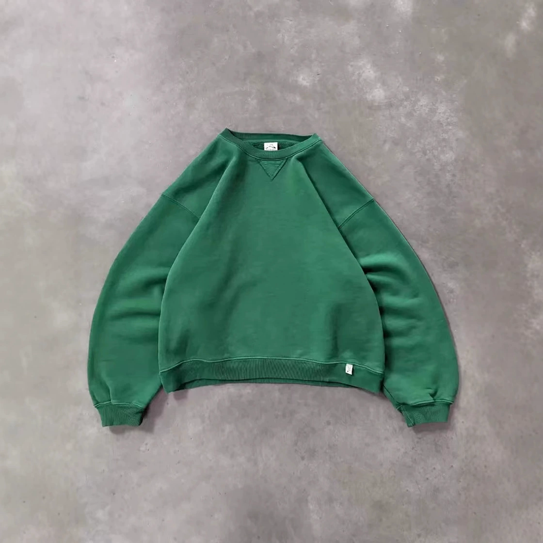 Осень 2024, новый японский тренд, однотонный повседневный свободный топ с круглым вырезом, универсальный свитшот в стиле ретро, ​​свободный для похудения