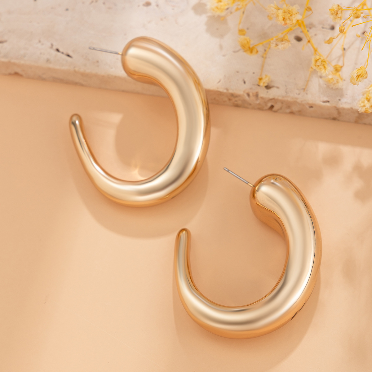 15g Weight Alloy Ear Needle Material Earrings Classification 1 Pair Quantity Holiday, Travel Occasion CCB, Alloy Material Geometric Pattern Women's Gender Plating Design Casual, Elegant, Lady Style 1 Pair Casual Elegant Lady Geometric Plating CCB Alloy Earrings 46