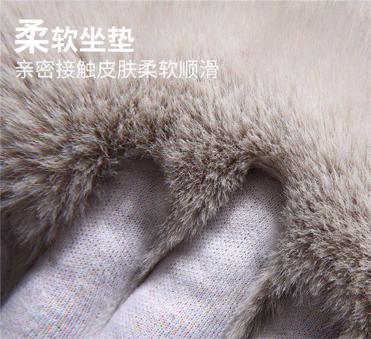 Car Cushion Winter Short Plush Cartoon Cute Women's All-inclusive Seat Cushion Goddess Winter Seat Cover Internet Celebrity Wool Cushion