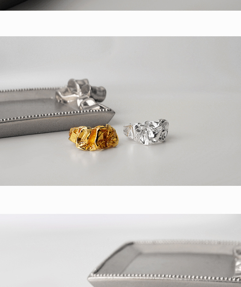 Fashion Geometric Sterling Silver Plating Open Ring 1 Piece