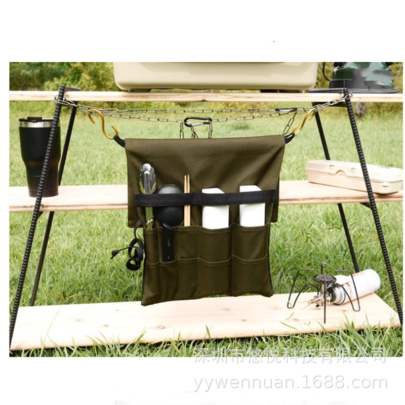 户外餐具收纳袋 纸巾筷子勺子收纳挂袋 烧烤工具保护套