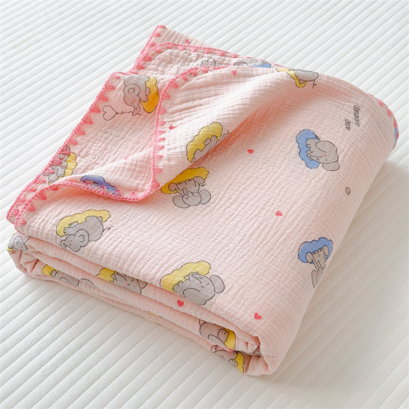 Clase A, capa de gasa de doble capa para madres y bebés, colcha de toalla, colcha de algodón, colcha de aire acondicionado para niños, manta de siesta para bebés