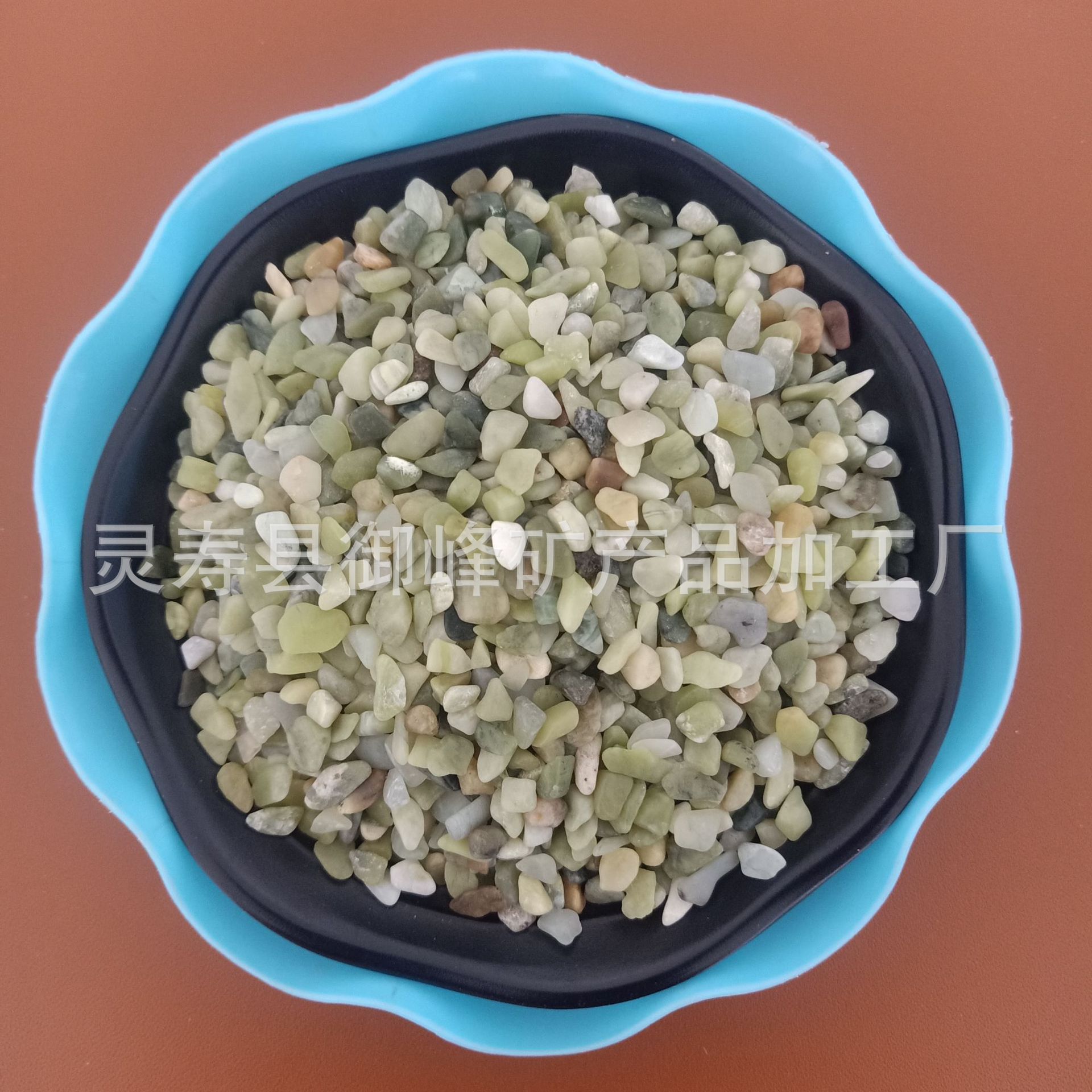 供应抛光玉石颗粒 绿色玉石颗粒 汗蒸沙疗玉石子