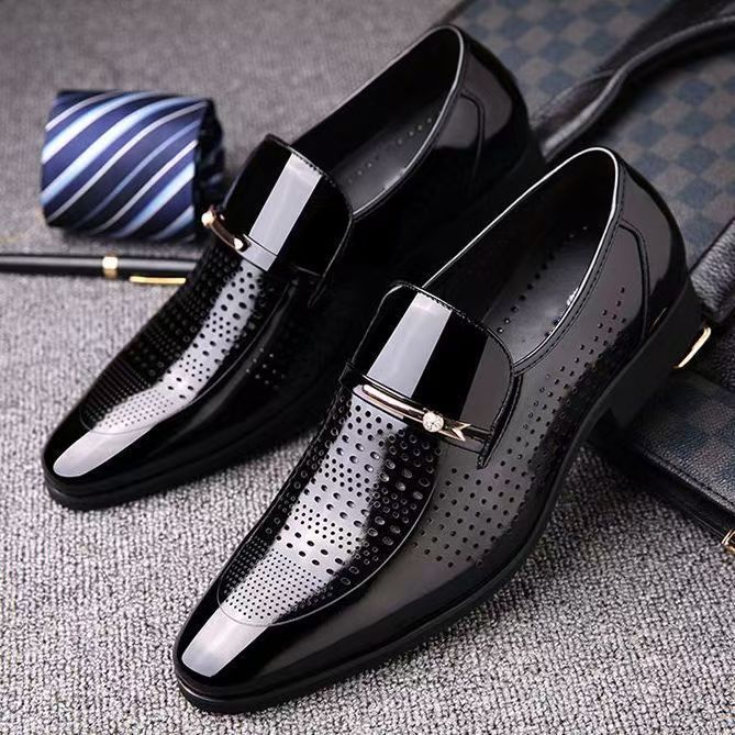 Sleeve overshoes summer leather sandals business breathable summer casual shoes youth men's sandals casual formal wear occasion