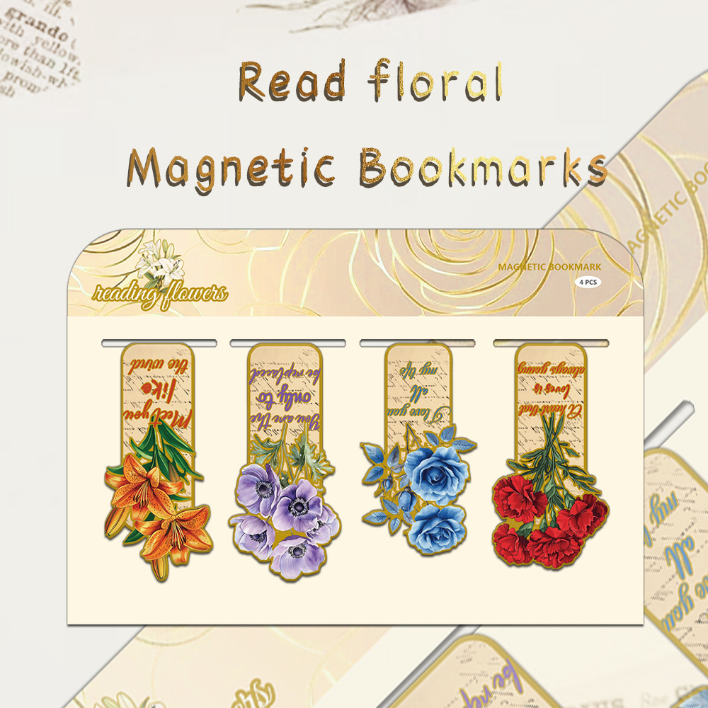 Cien tipos de dibujos animados marcadores magnéticos diferentes estilo de decoración de páginas de libros libros de literatura y arte marcadores de etiqueta de estudiantes