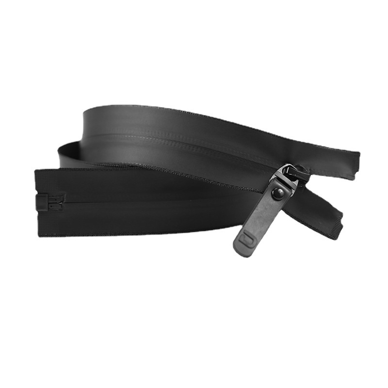 厂家批发5号7号尼龙单开PU防水拉链衣服拉链春款皮拉链密封带锁