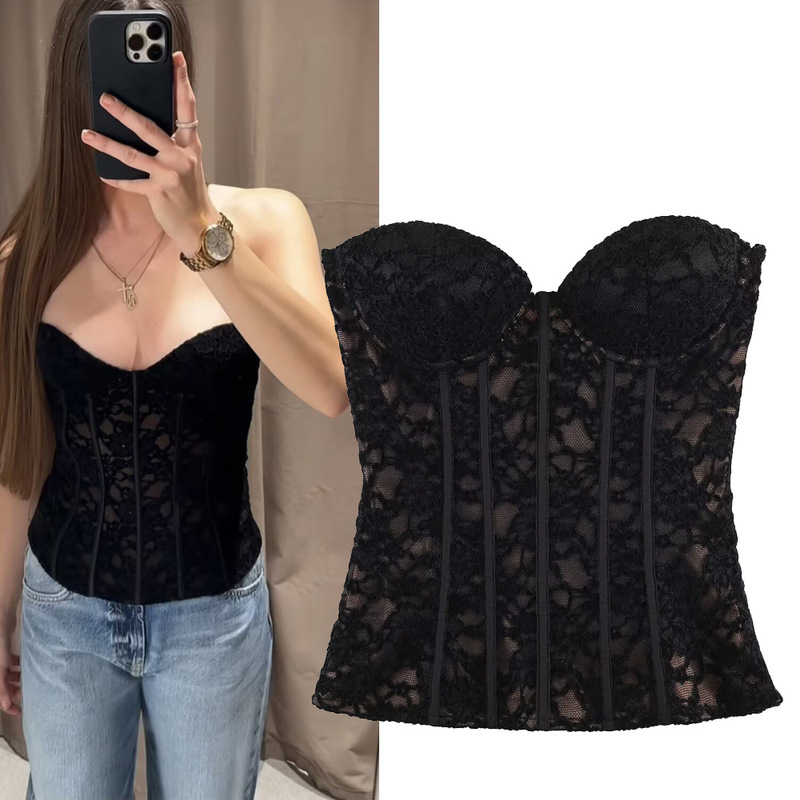 Saw Aliexpress Independent Site Heart-Shaped Neckline Off-Shoulder Velvet Lace Shapewear Vest Tube Top Waist Cincher 1223010 Saw Aliexpress Independent Site Heart-Shaped Neckline Off-Shoulder Velvet Lace Shapewear Vest Tube Top Waist Cincher 1223010