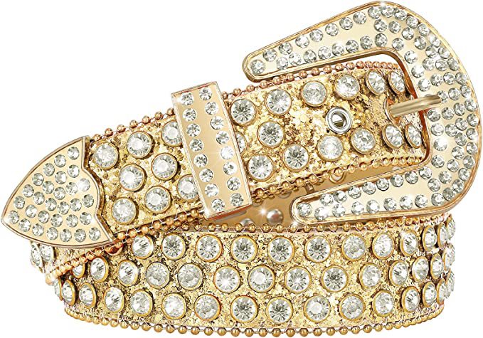 Cinturón de las mujeres remache aleación rhinestone diamante pin hebilla conjunto de tres piezas punk estilo europeo y americano hip hop moda caliente al por mayor