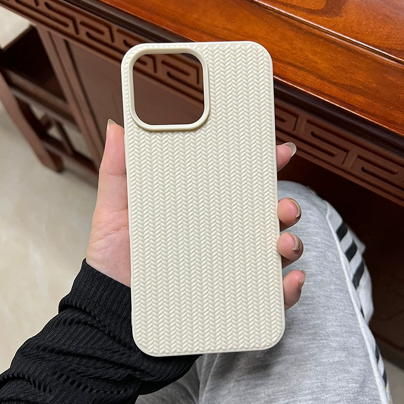 Phone case Apple iPhone 17 Pro — knitted texture, simple elegant fall protection